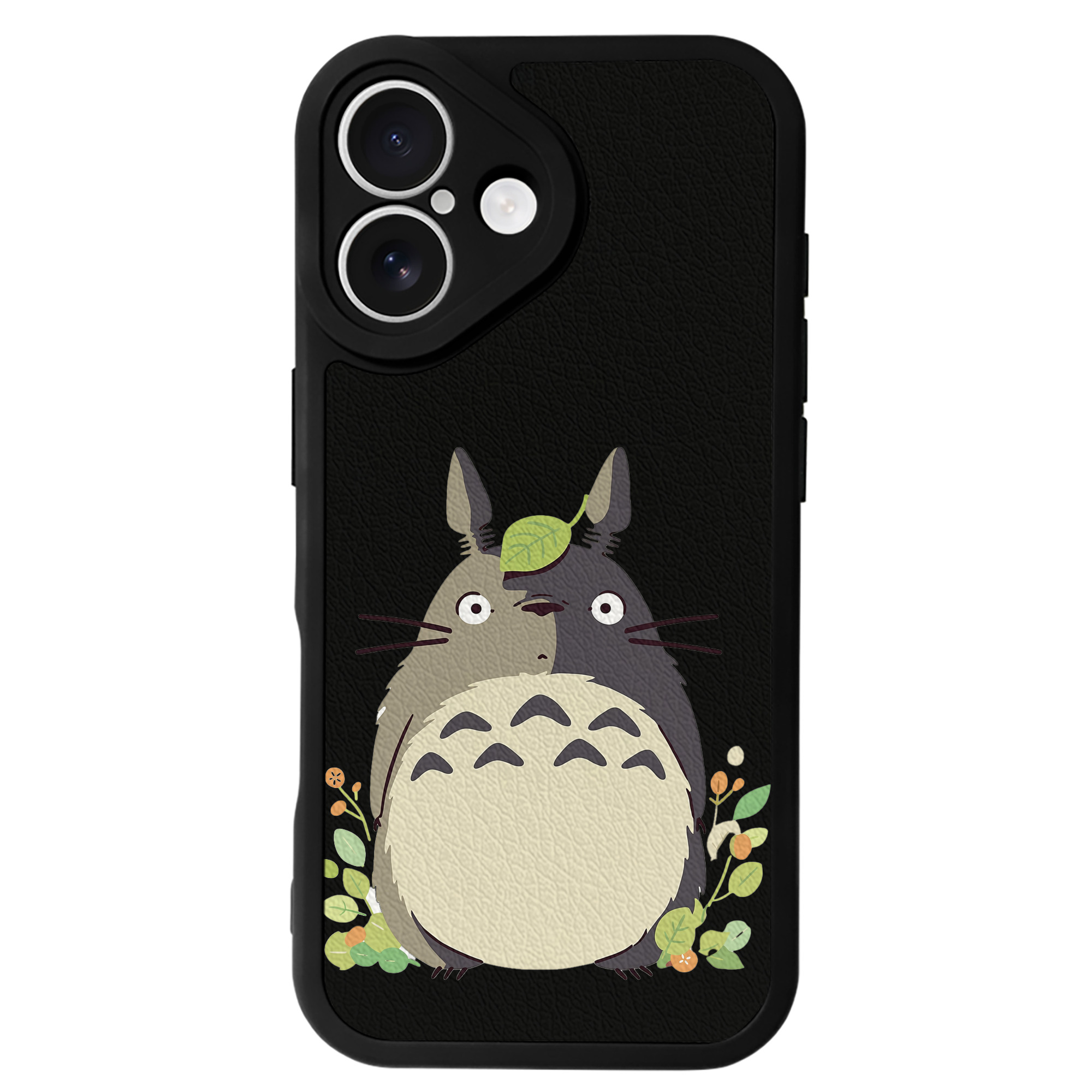 （画像用） となりのトトロ 草壁メイ 草壁サツキ My Neighbor Totoro Satsuki Kusakabe Mei Kusakabe 【iPhone 16シリーズ対応】シリコンスマホケース（レザー調） 材質：シリコン
